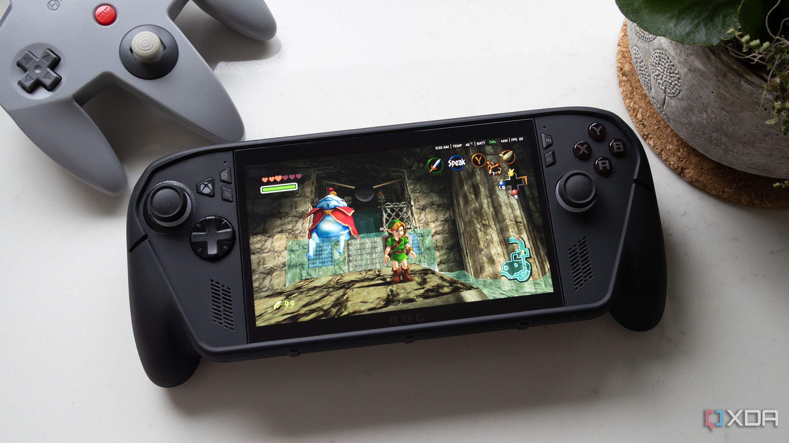 A screenshot of Zelda: Ocarina of Time running on Ship of Harkinian 