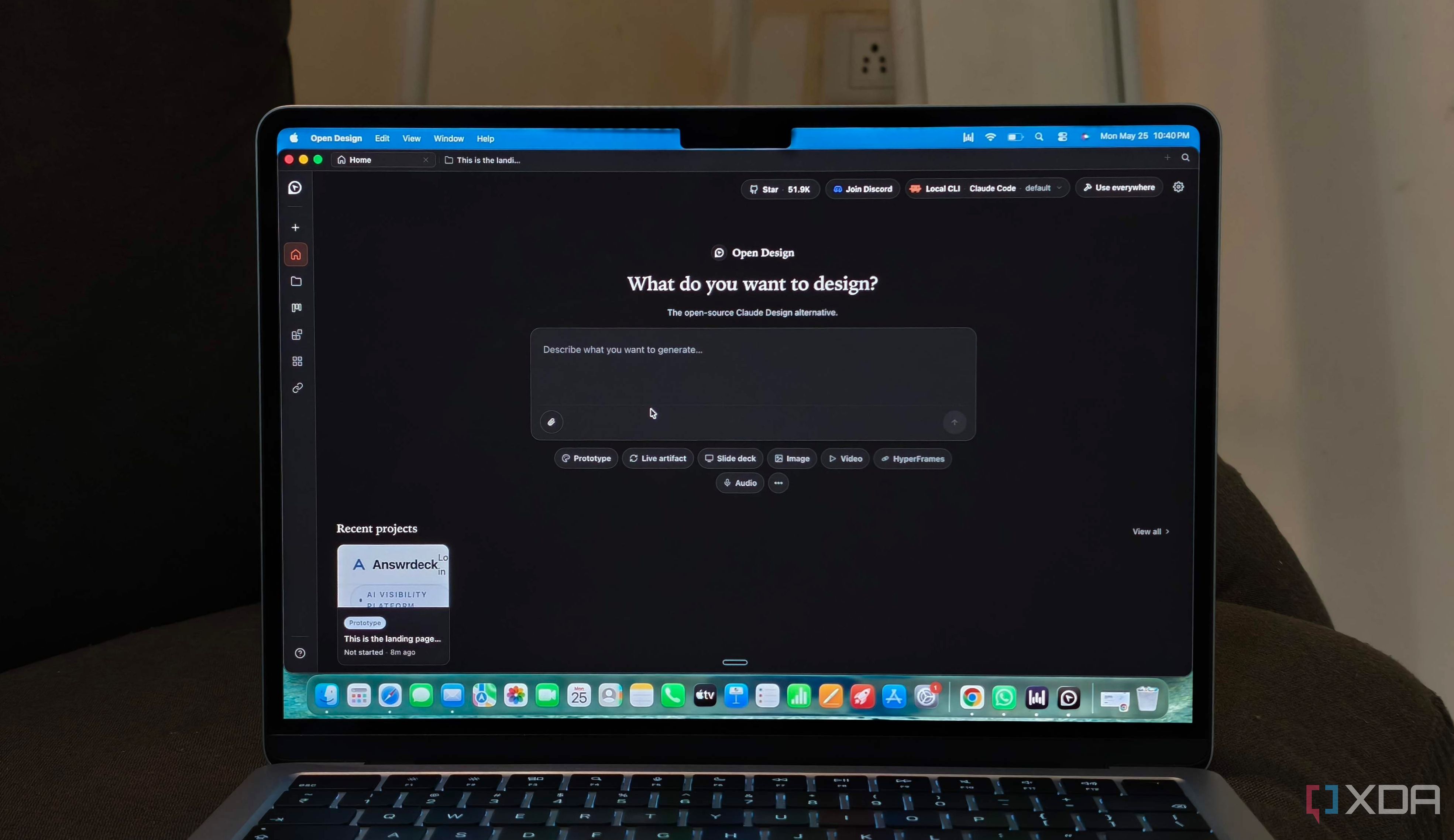 Open design on a Mac