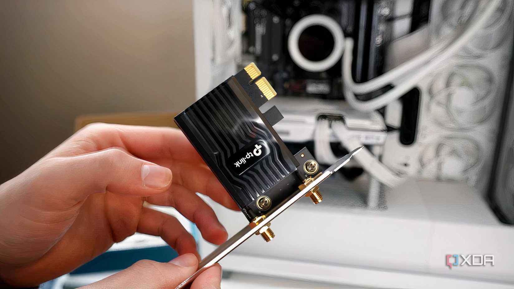 black TP-Link PCIe Wi-Fi expansion card