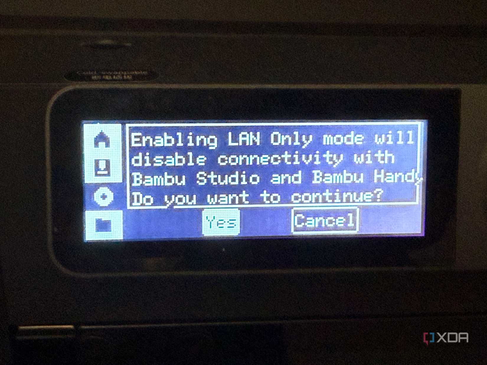 Перевод 3D-принтеров Bambu Lab в режим LAN-only: стоит ли жертвовать облаком ради конфиденциальности интерфейс включения режима локальной сети на принтере Bambu P1S