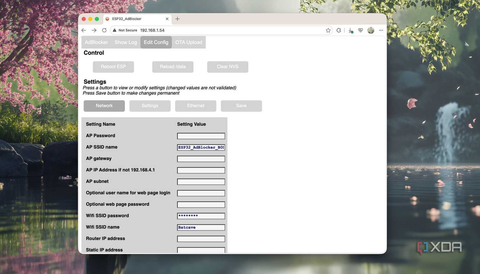 Defining-SSID and IP address for ESP32 AdBlocker