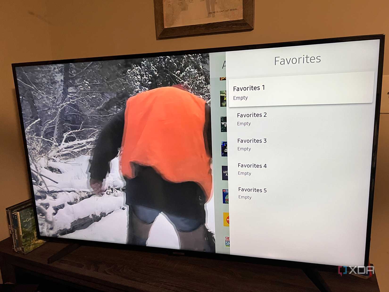 Samsung TV Plus favorites menu