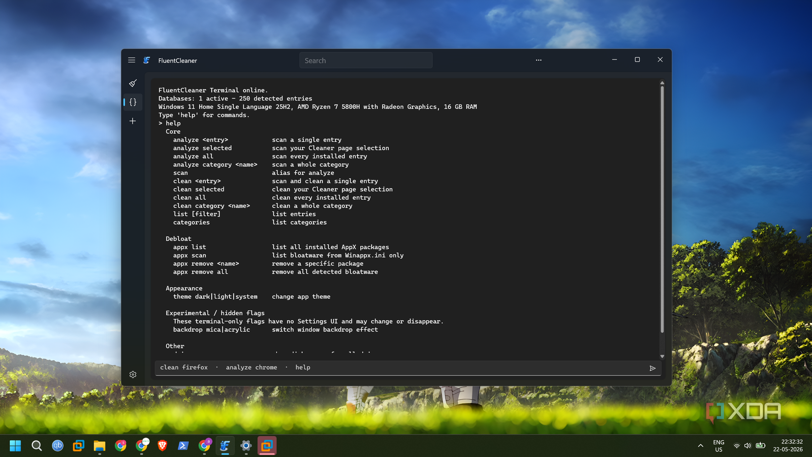 screenshot of fluid cleanup cli mode