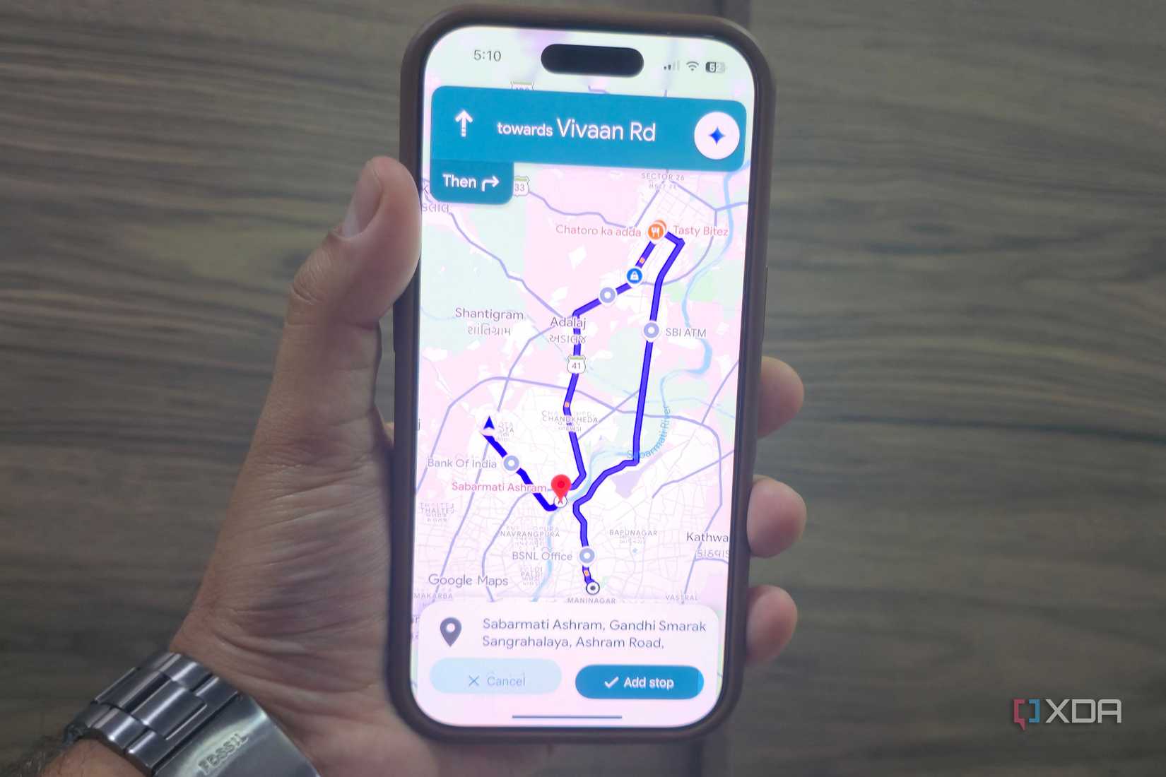 Multi stop route in Google Maps