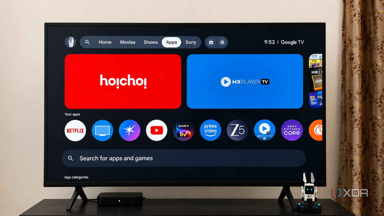 Google TV on a Sony TV