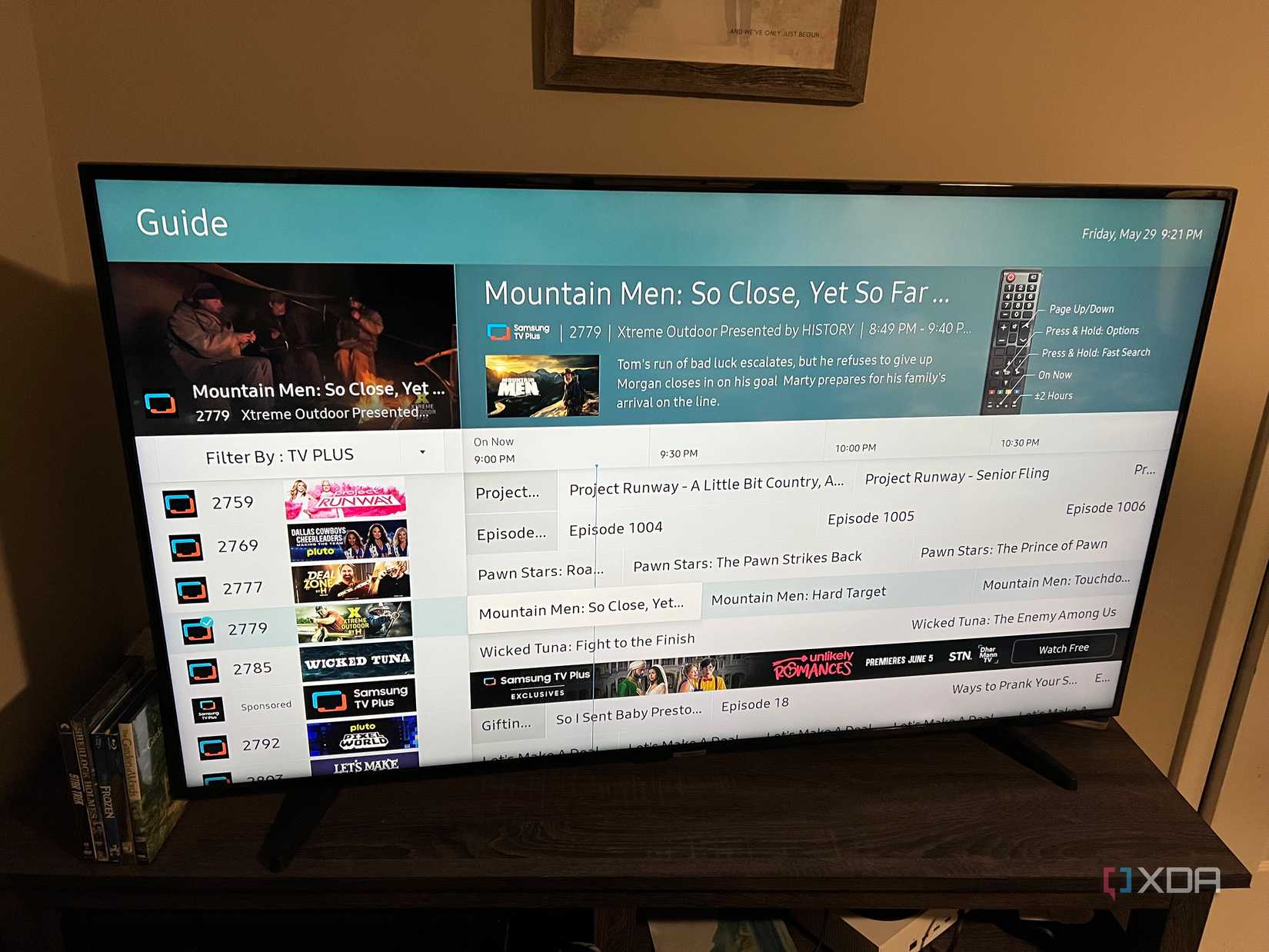 Samsung TV Plus channel guide