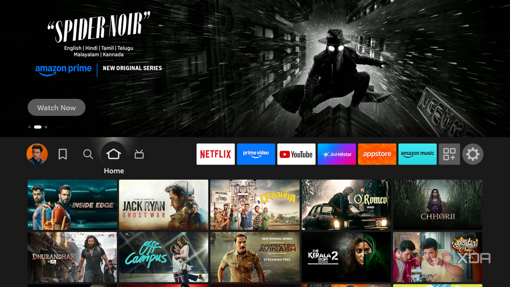 Fire TV Stick home