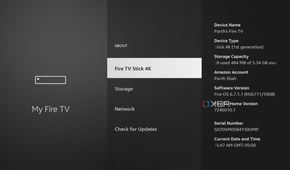 Fire TV Stick menu