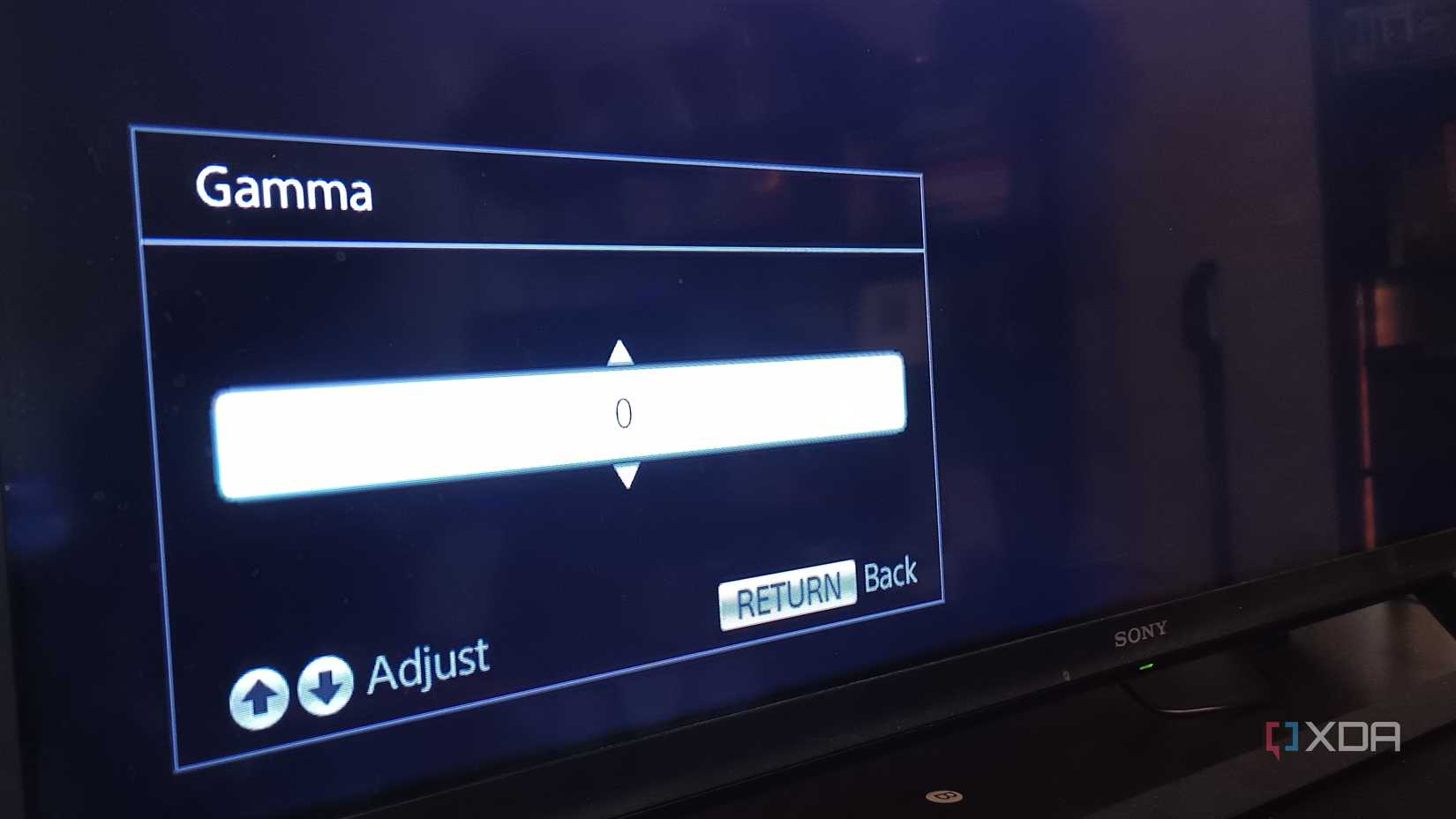 Gamma image settings on a TV