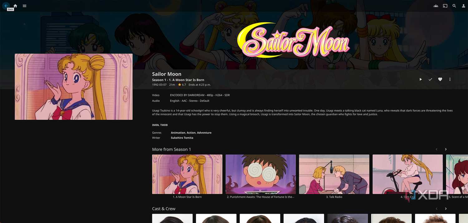 Sailormoon on Jellyfin