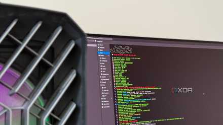 A photo of a monitor showing the build of the jellyfin community script on Proxmox LXC