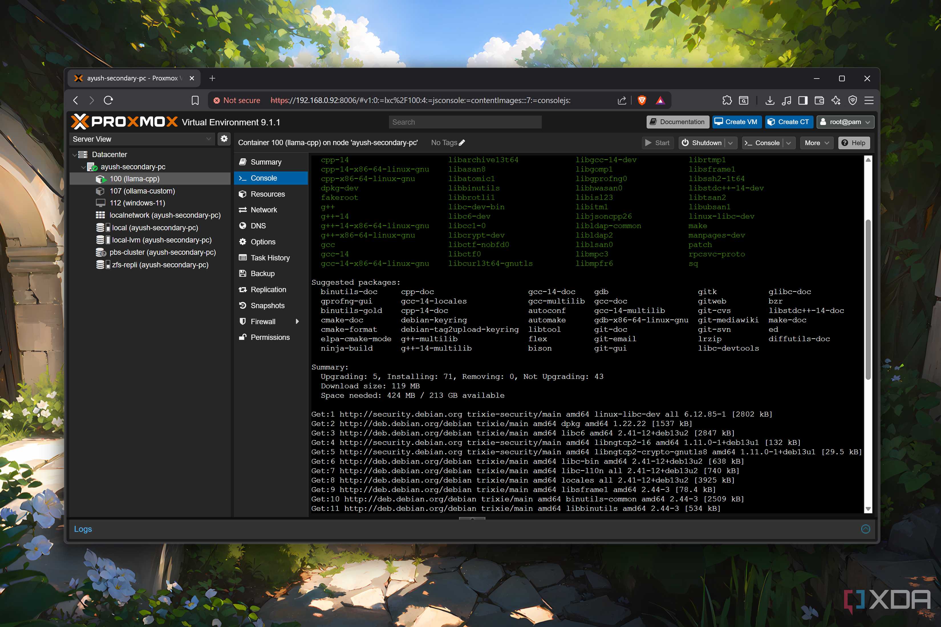 Installing pre-requisite packages for llama.cpp