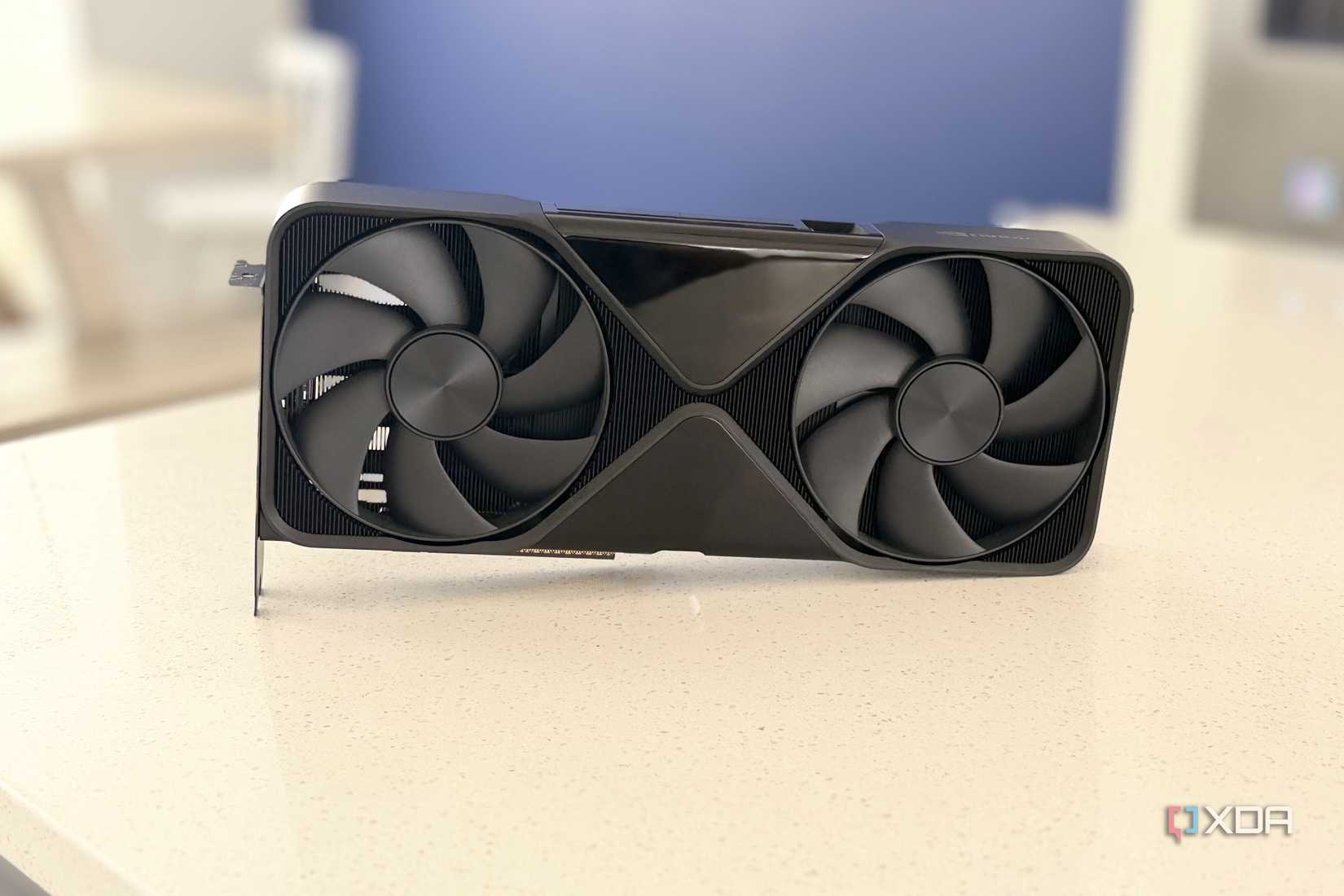 nvidia rtx pro 6000 on a counter standing up