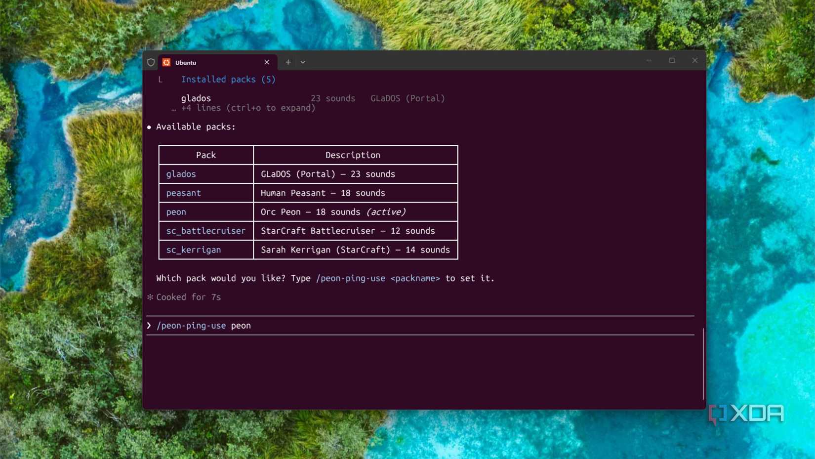 peon ping installed inside claude code