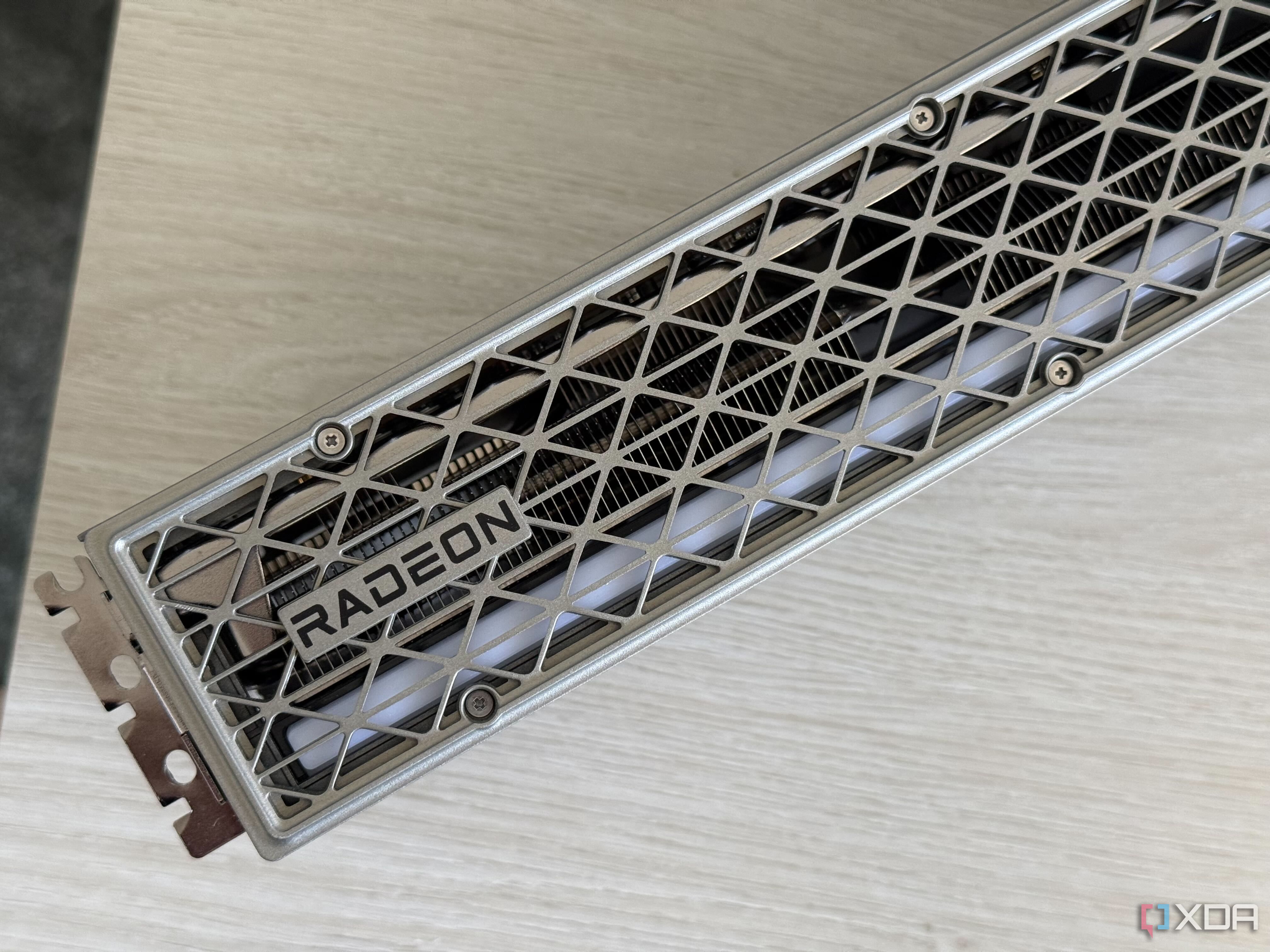 Sapphire Nitro RX 9070 XT on a desk