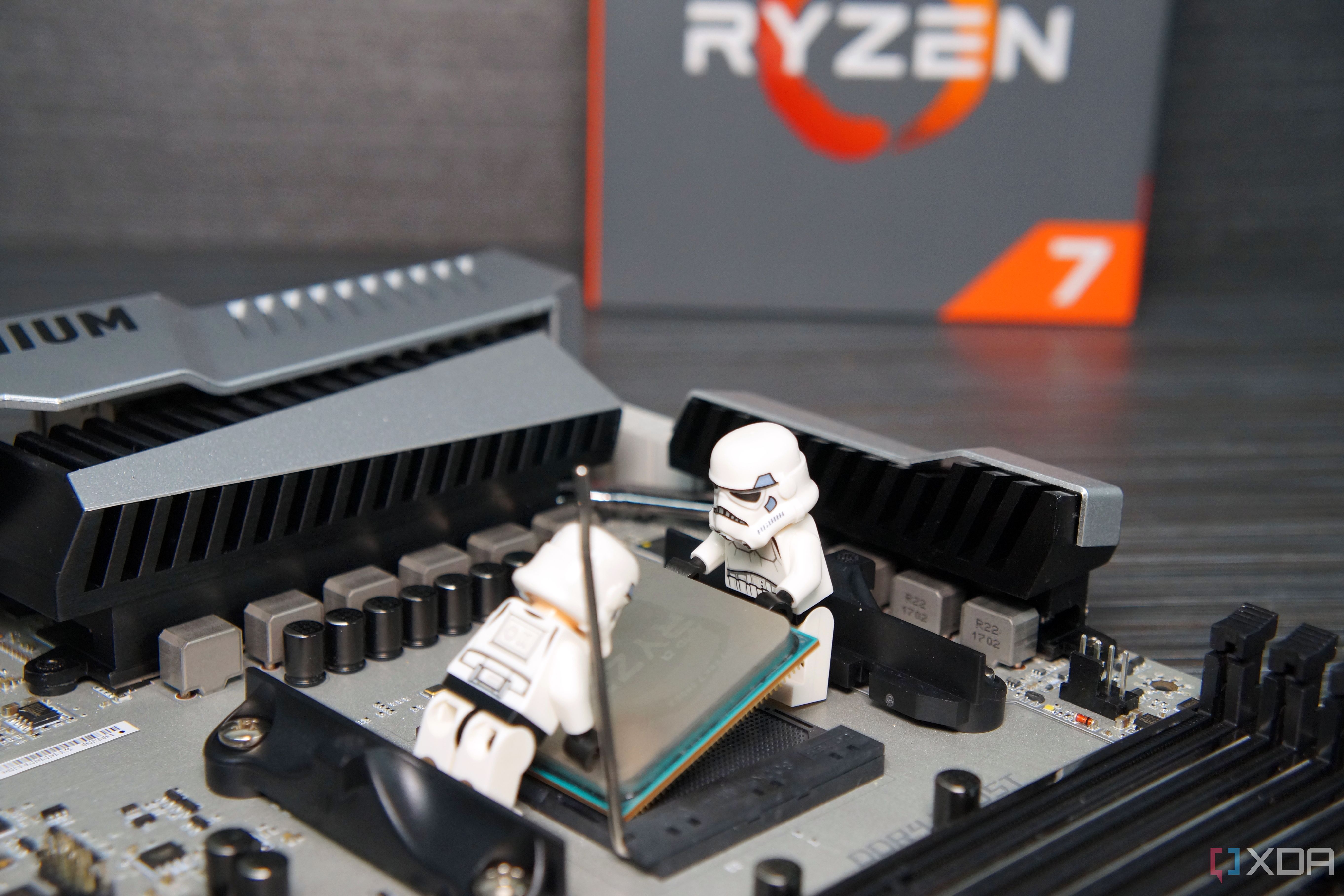 lego stormtroopers installing a ryzen 1800x