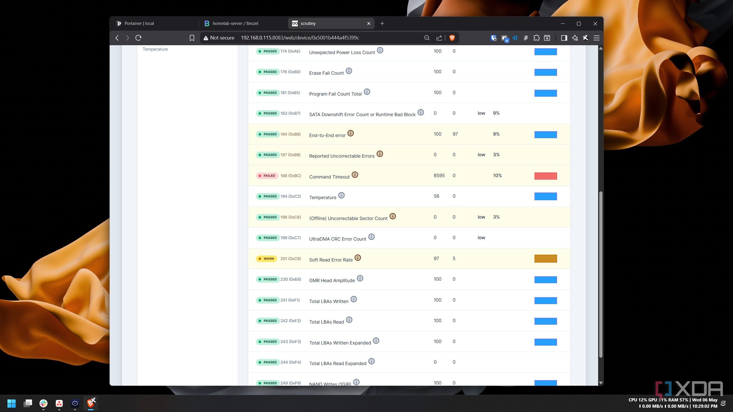 My homelab SSD was silently failing, and one monitoring tool caught it ...