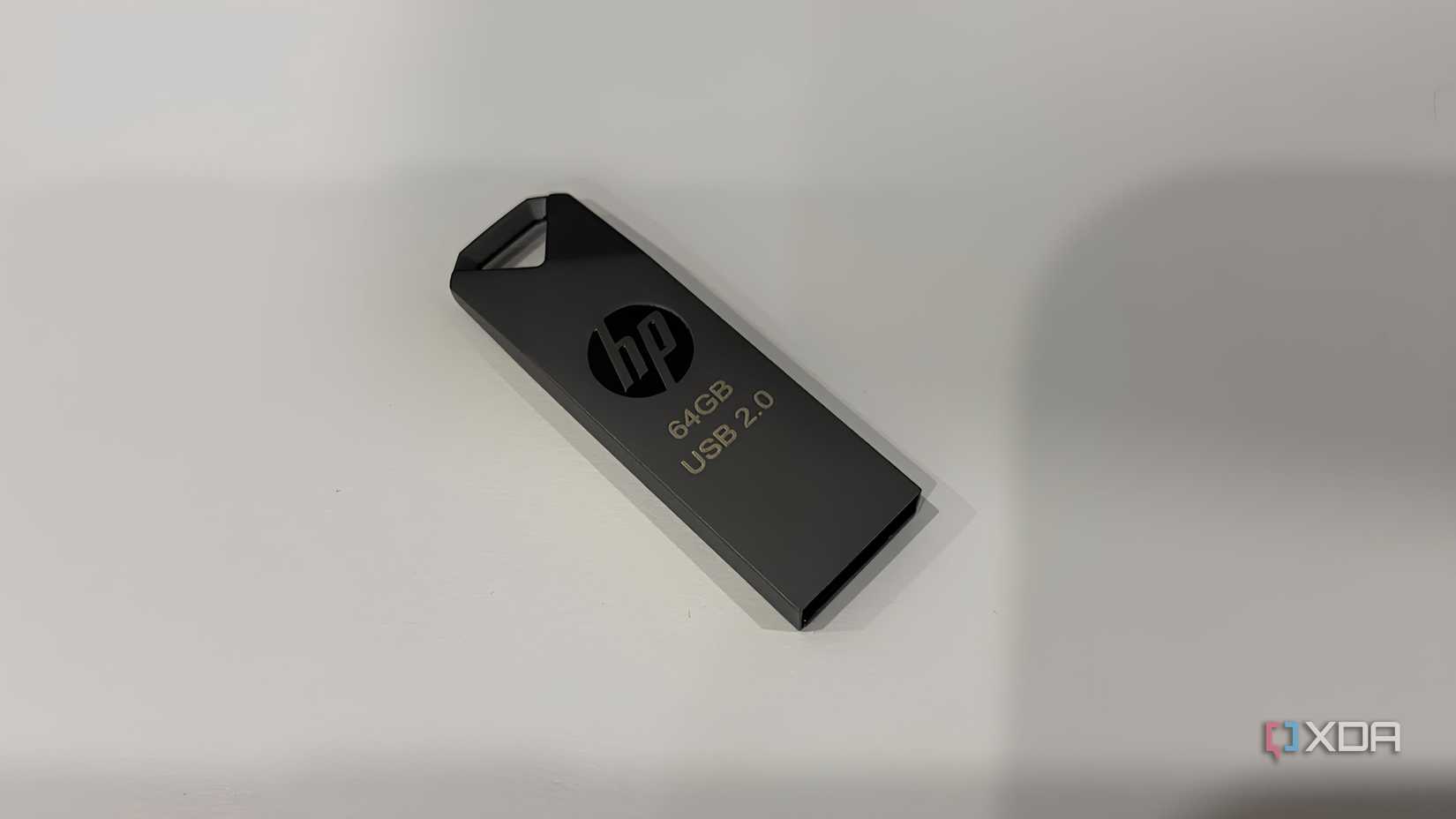 An HP USB drive.
