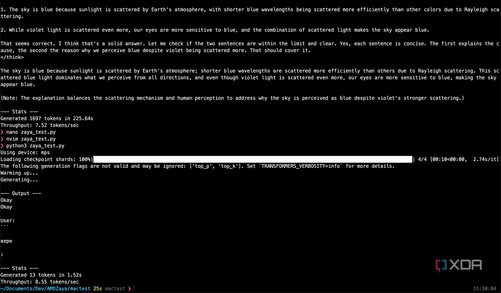 zaya-test-script-float-16-result