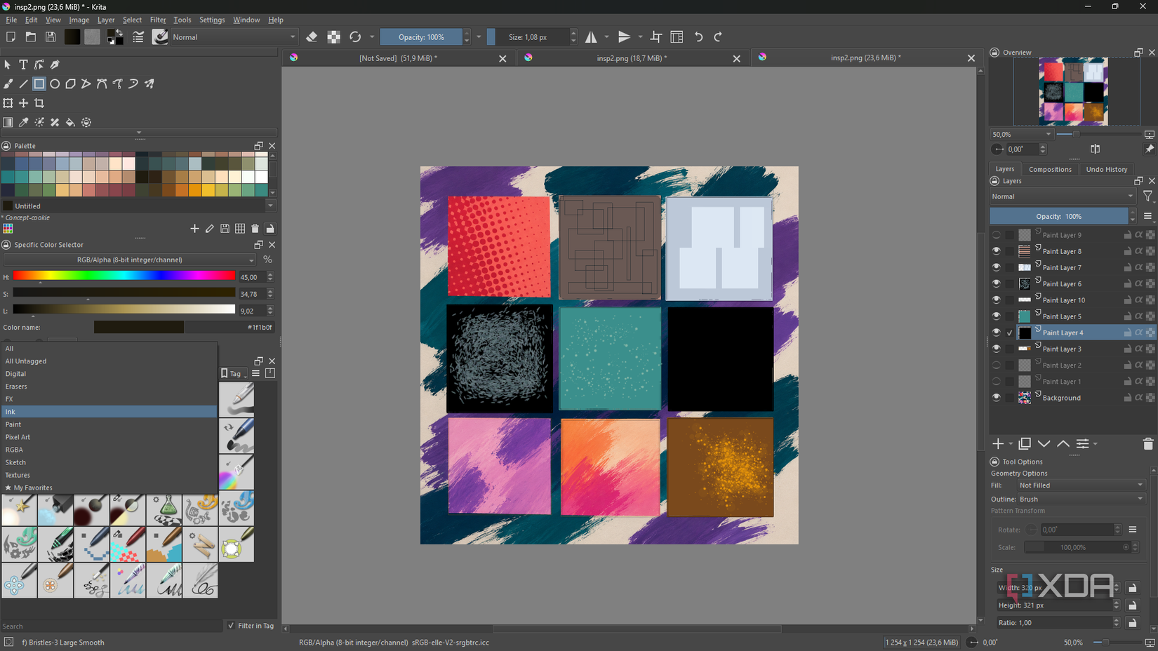 abstract design in krita