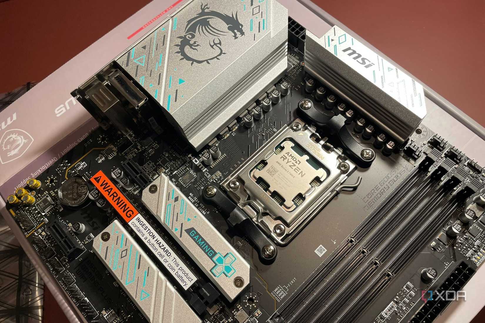 AMD Ryzen 5 7600X CPU on MSI B650 motherboard.