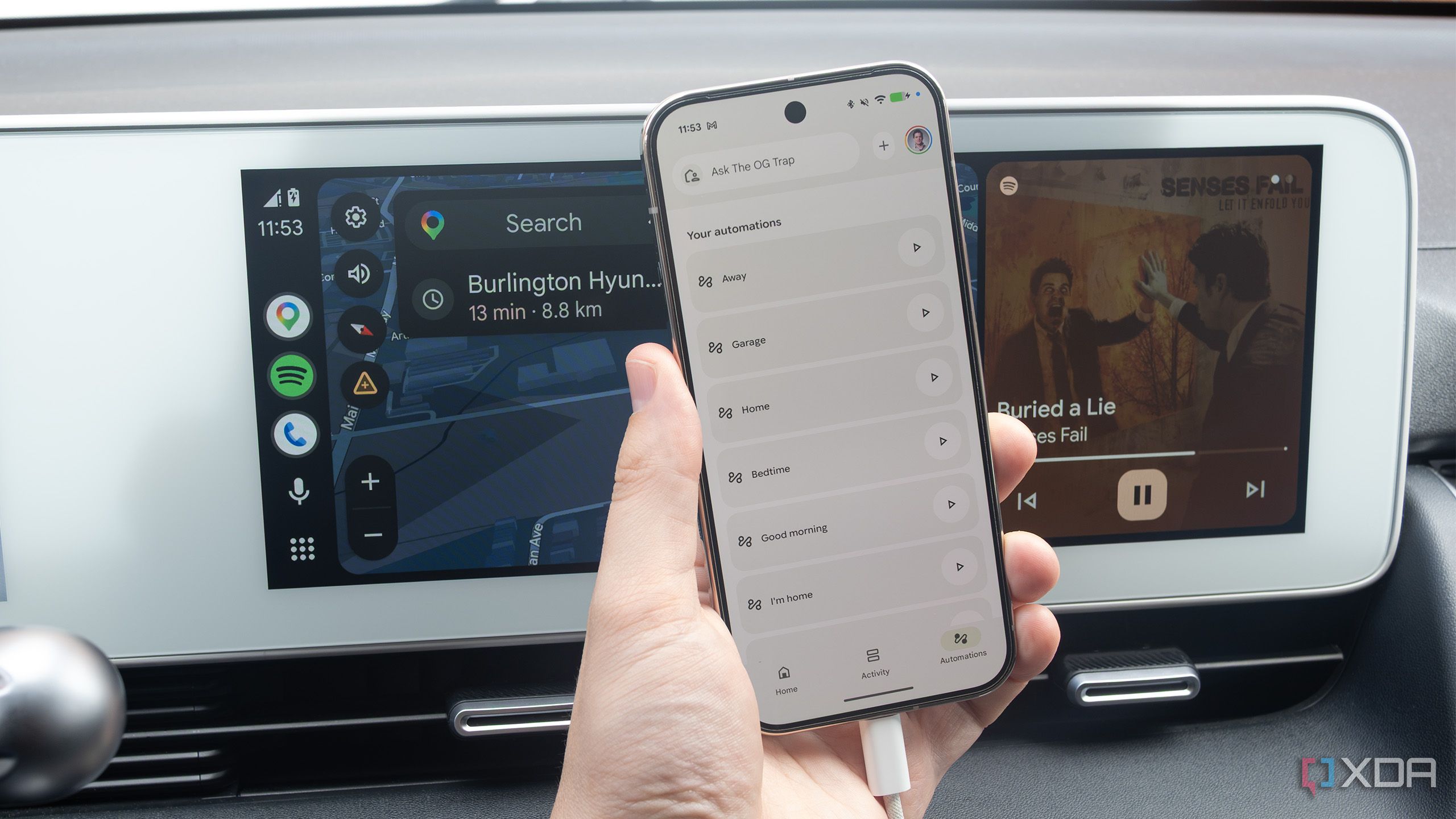 Android Auto Automations in the Google Home app 
