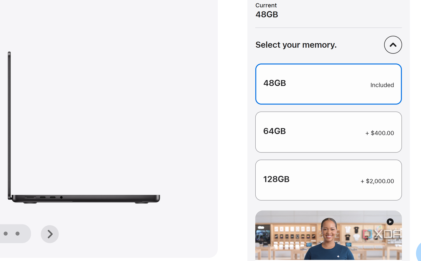 Apple unified memory prices