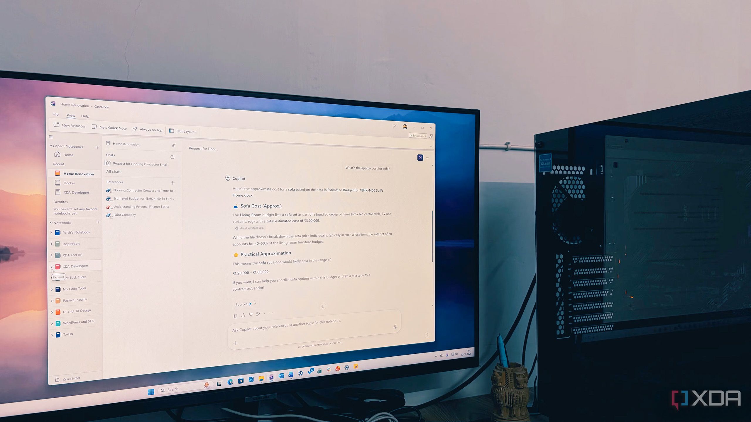 Copilot AI Notebooks in OneNote 