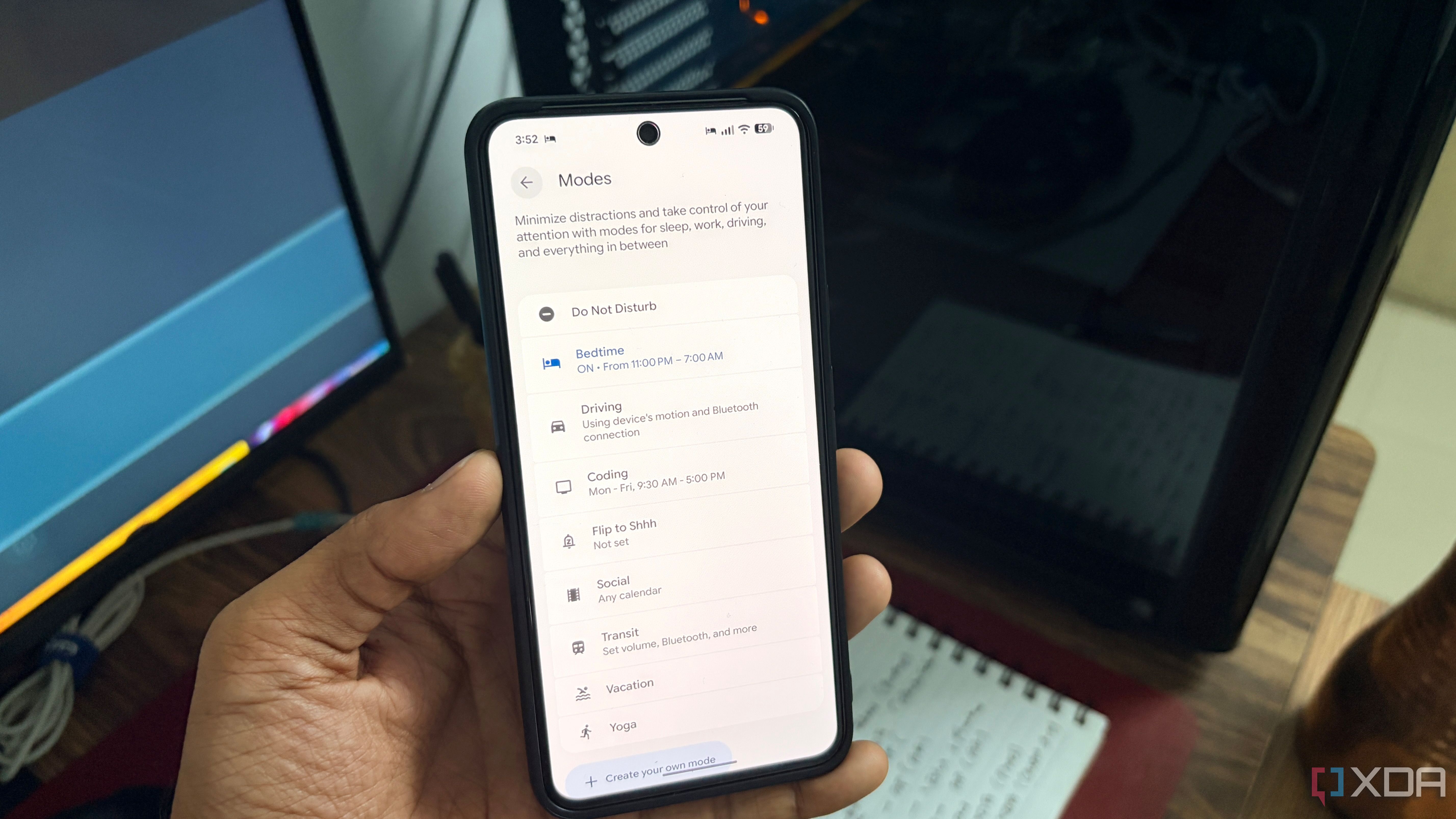 Parth Shah configures Google Pixel custom modes for productivity