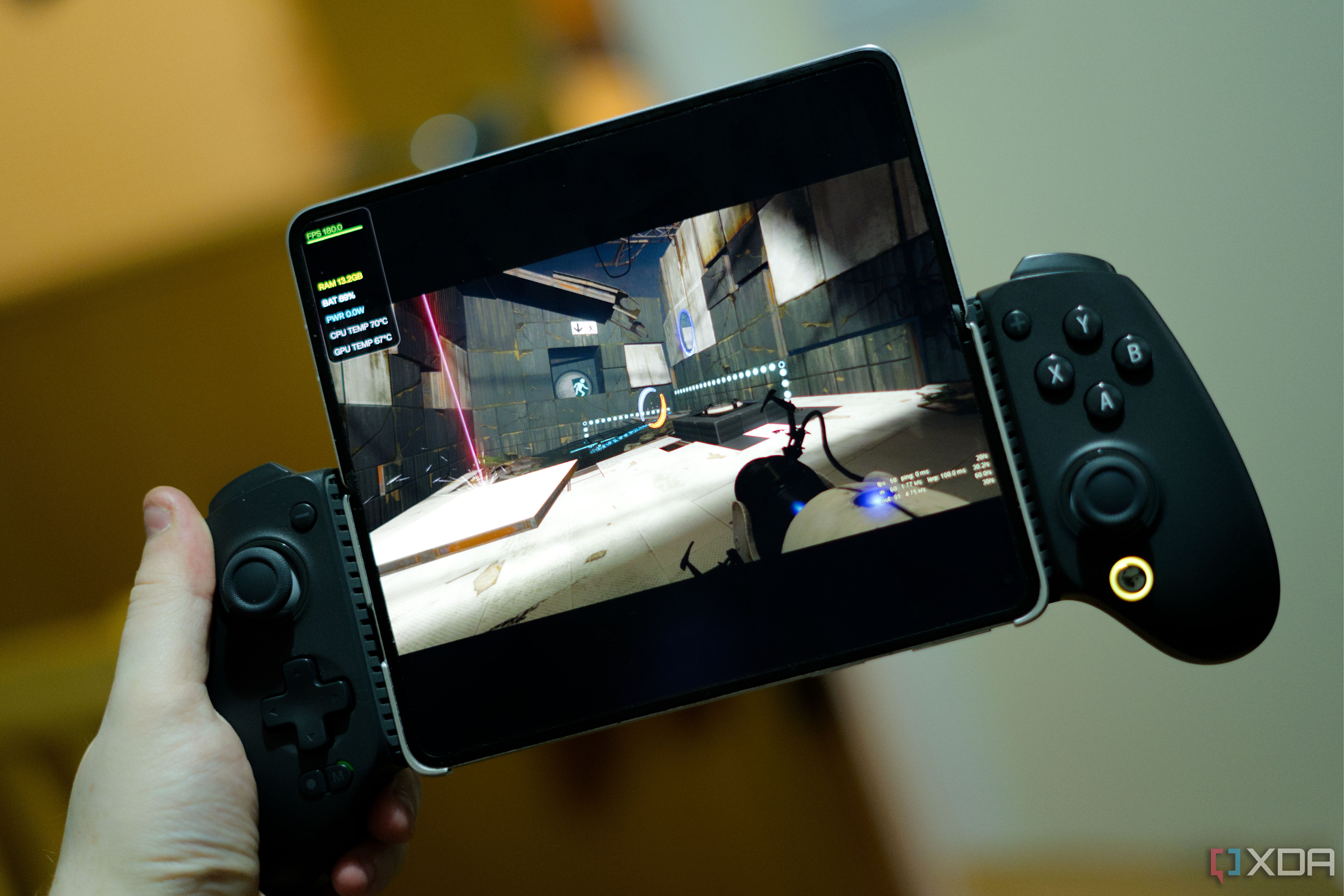 Portal 2 running on GameNative on the OPPO Find N5