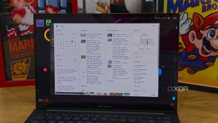 A laptop displaying a Glance dashboard in a web browser