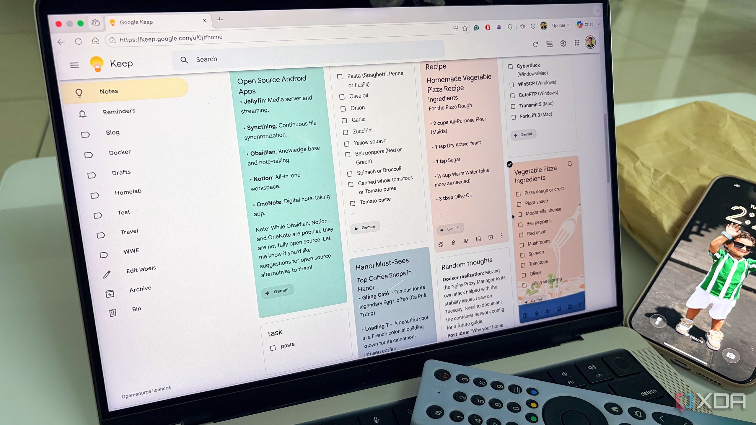 google-keep-web-interface