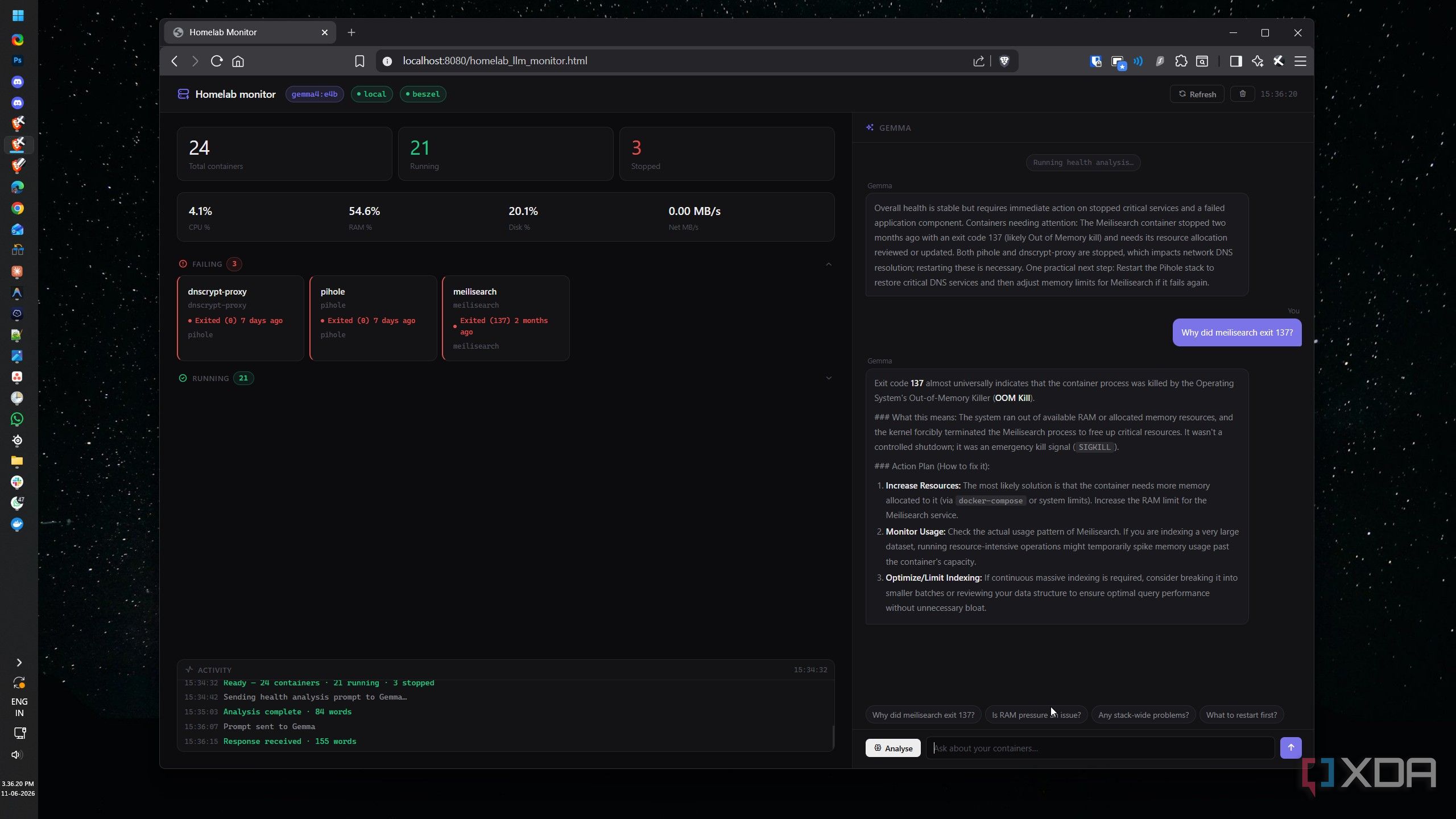 I gave a local LLM access to my Docker containers, and it replaced my ...