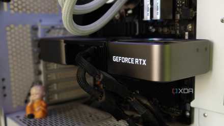 5 видеокарт с вторичного рынка, которые не стоит покупать в 2026 году A close-up of an Nvidia graphics card in a white gaming PC