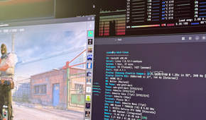 A photo of someone running CS2 on a cachyos install
