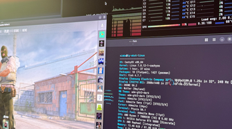 A photo of someone running CS2 on a cachyos install