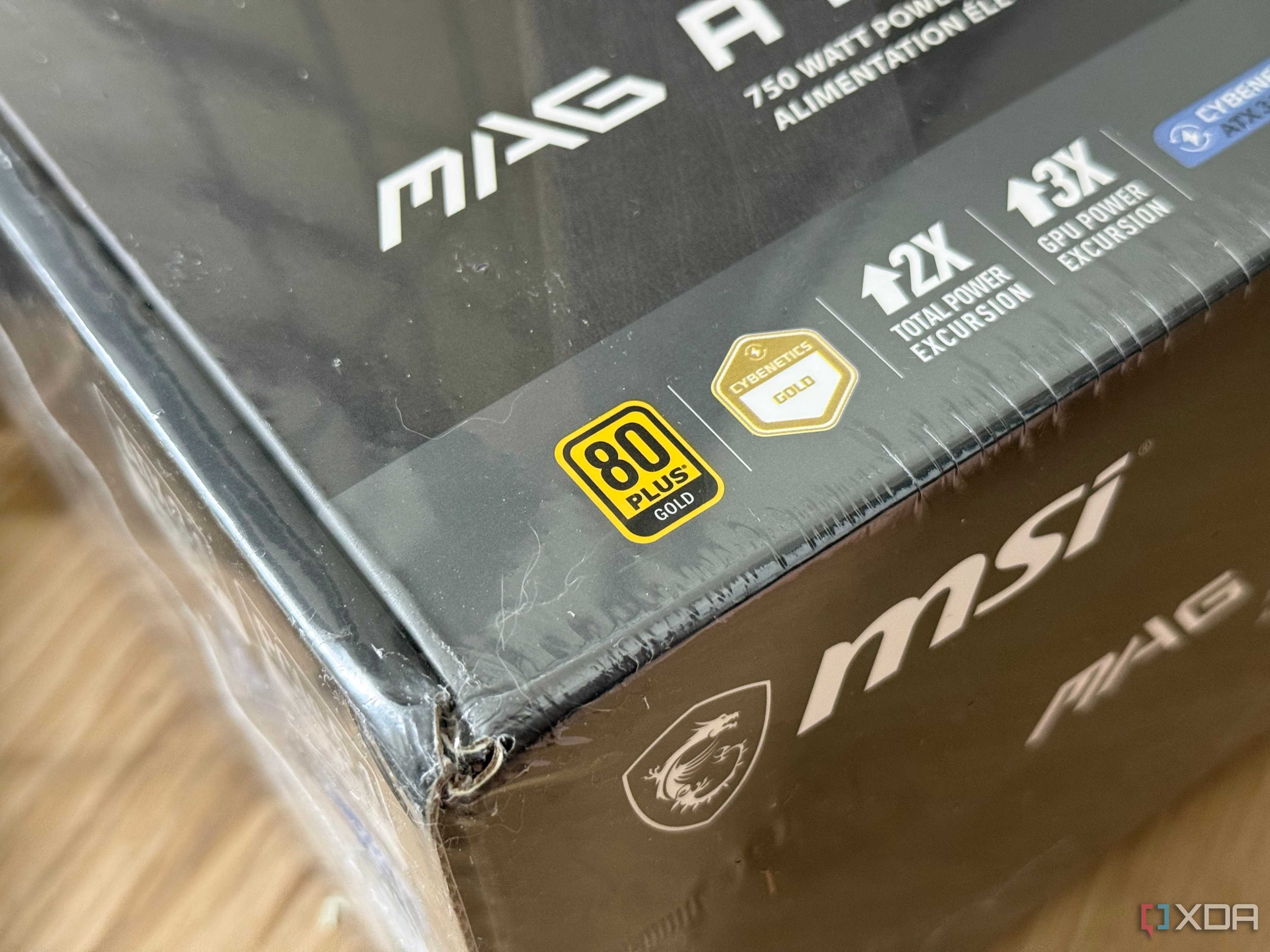 80 Plus Gold badge on a PSU box