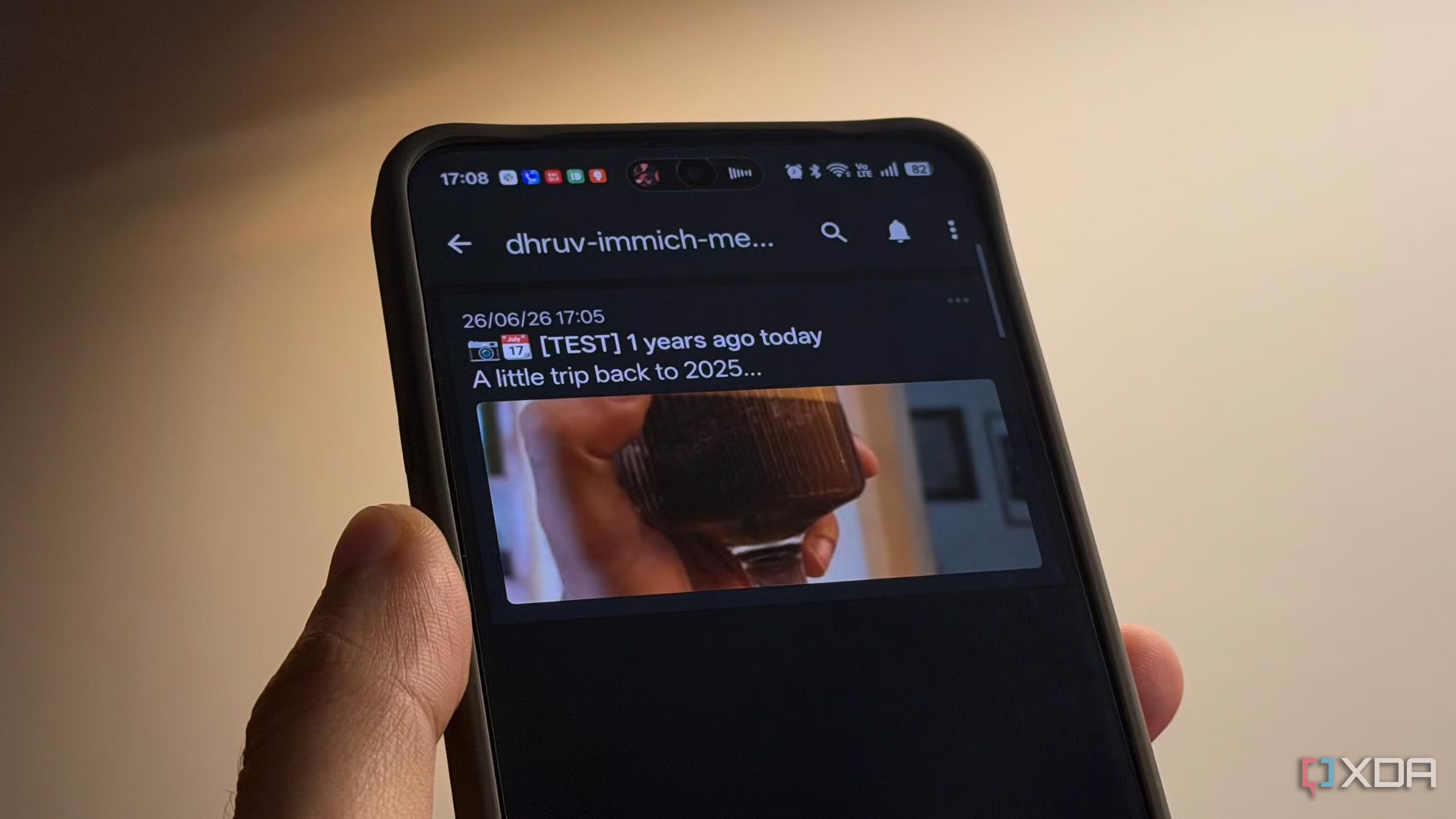 Immich memories notify notification on phone