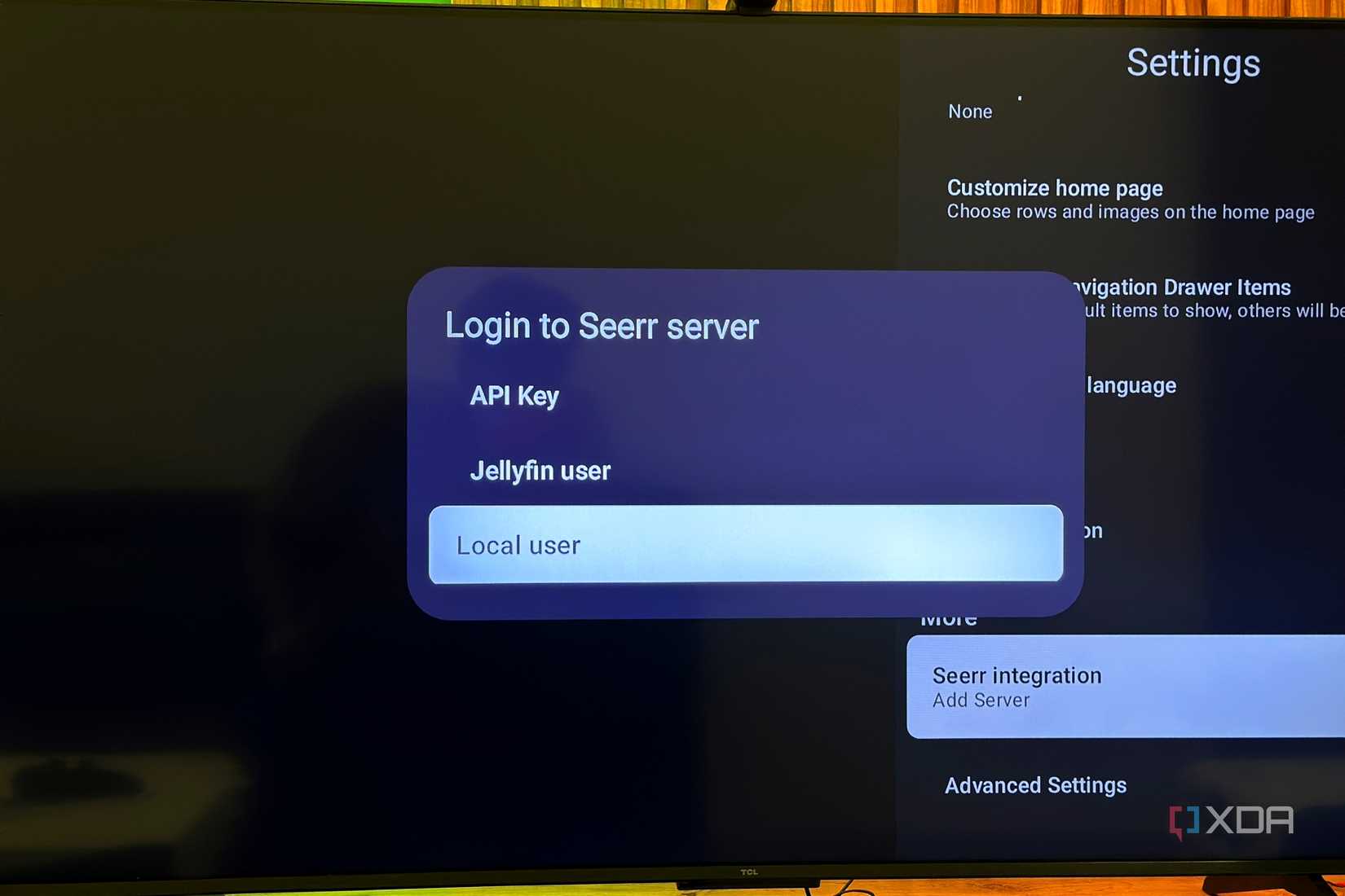 Wholphin, Jellyseerr Integration on Android TV.