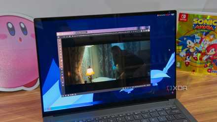A Linux laptop streaming a video on Amazon Prime Video
