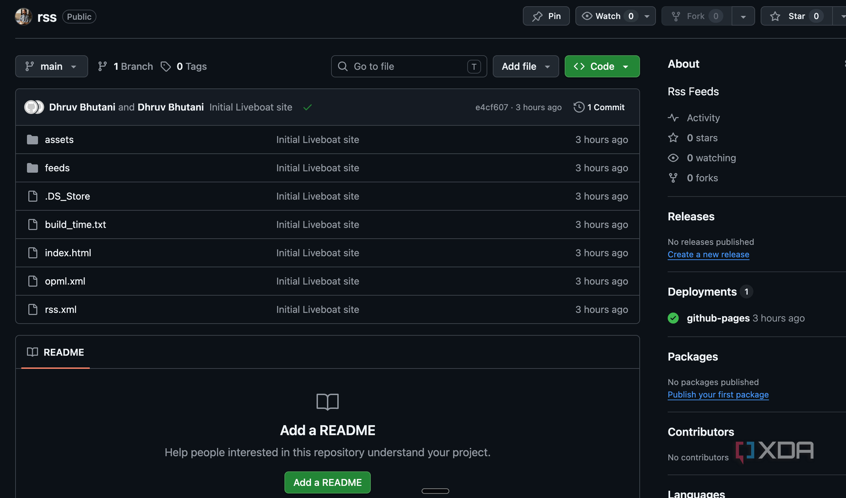 Liveboat to Github Pages