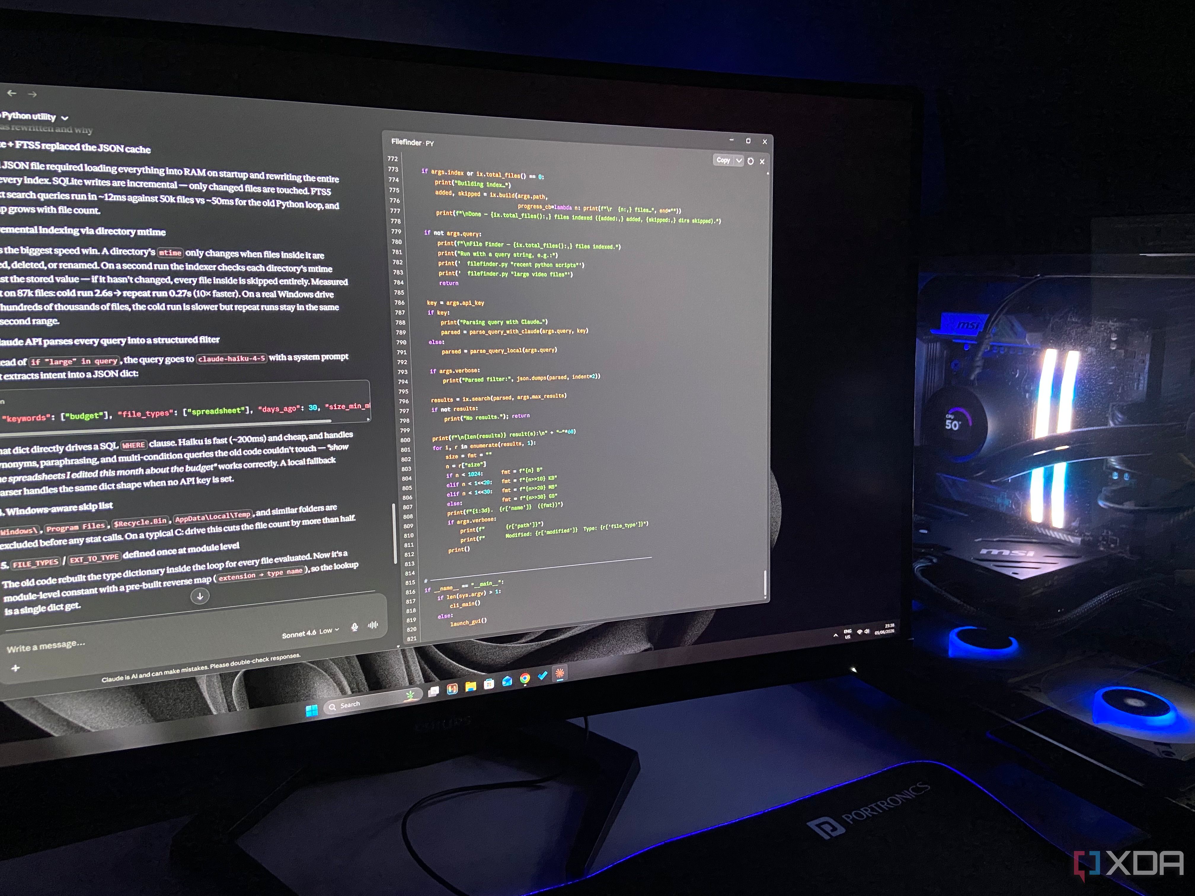Abhinav builds file finder using Claude Code