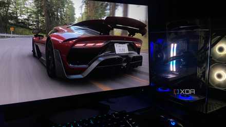 A video game enhanced by Lossless Scaling running on a gaming PC.