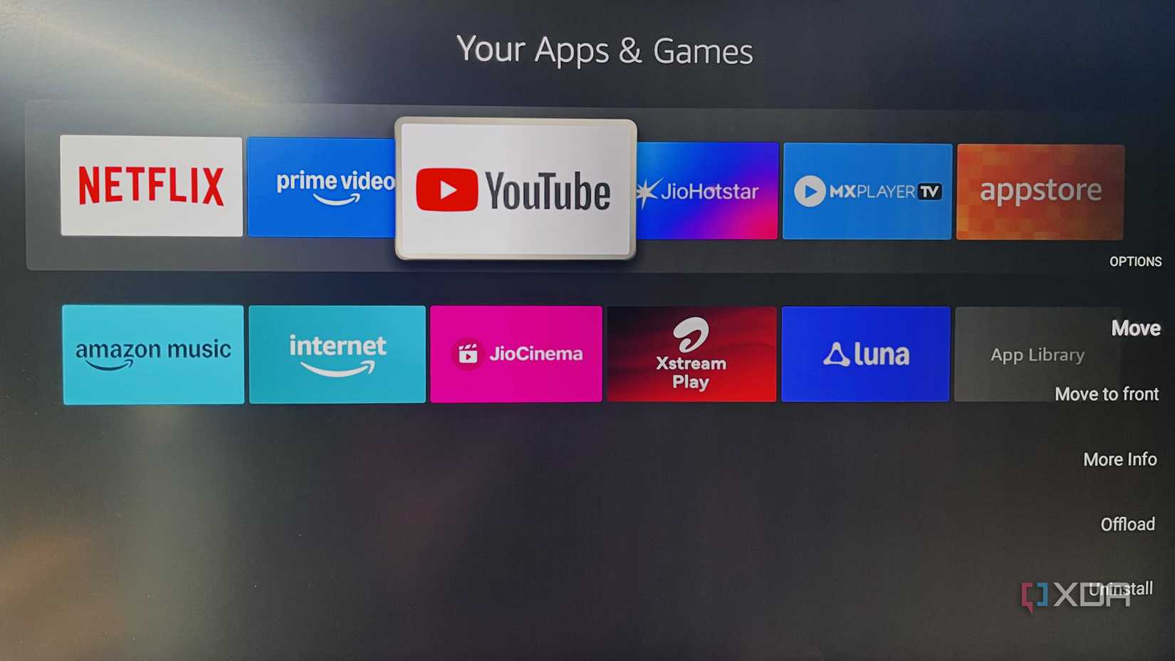 customizing home screen for improved accessibility on Amazon Fire TV