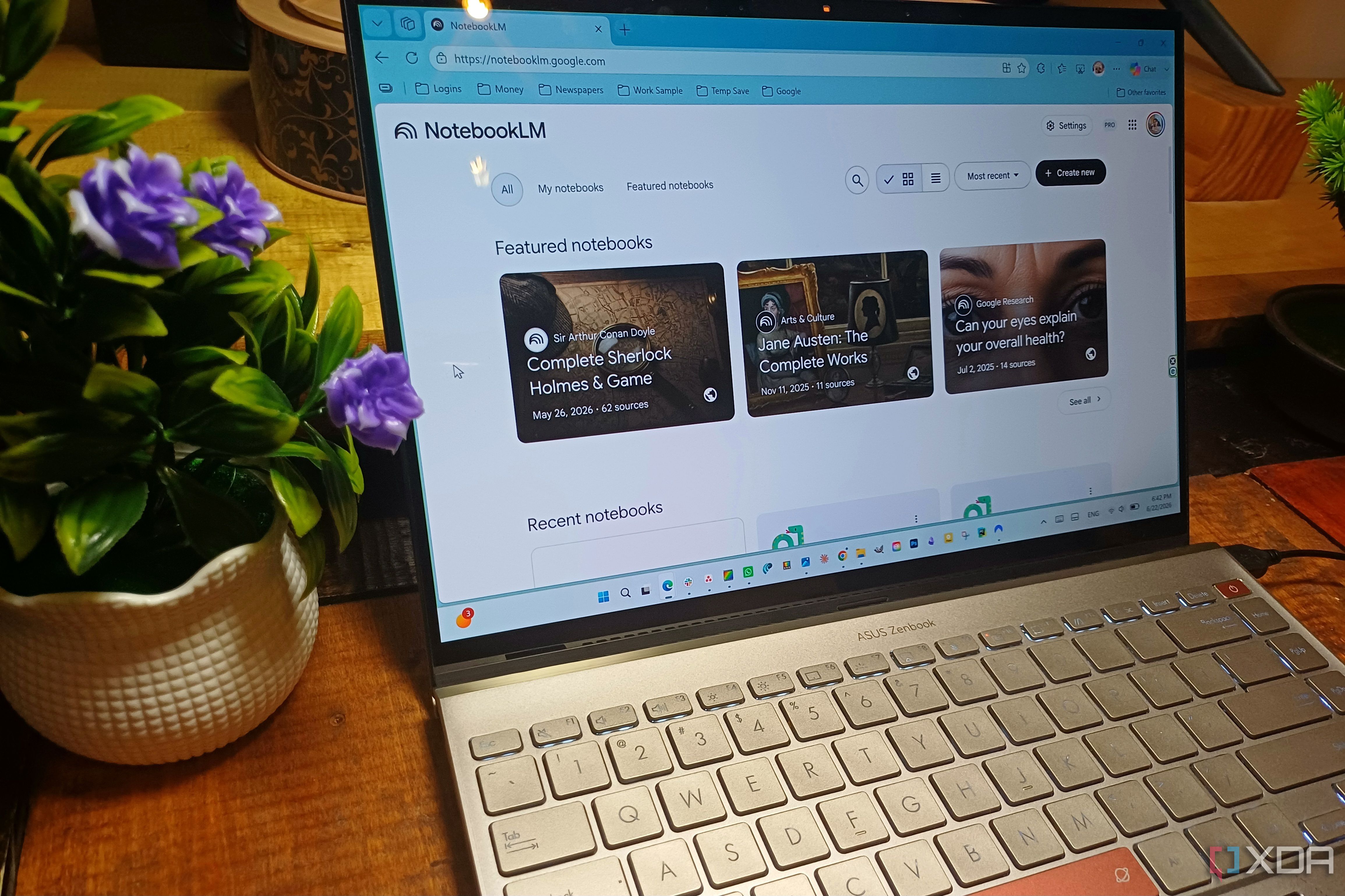 NotebookLM on a laptop screen