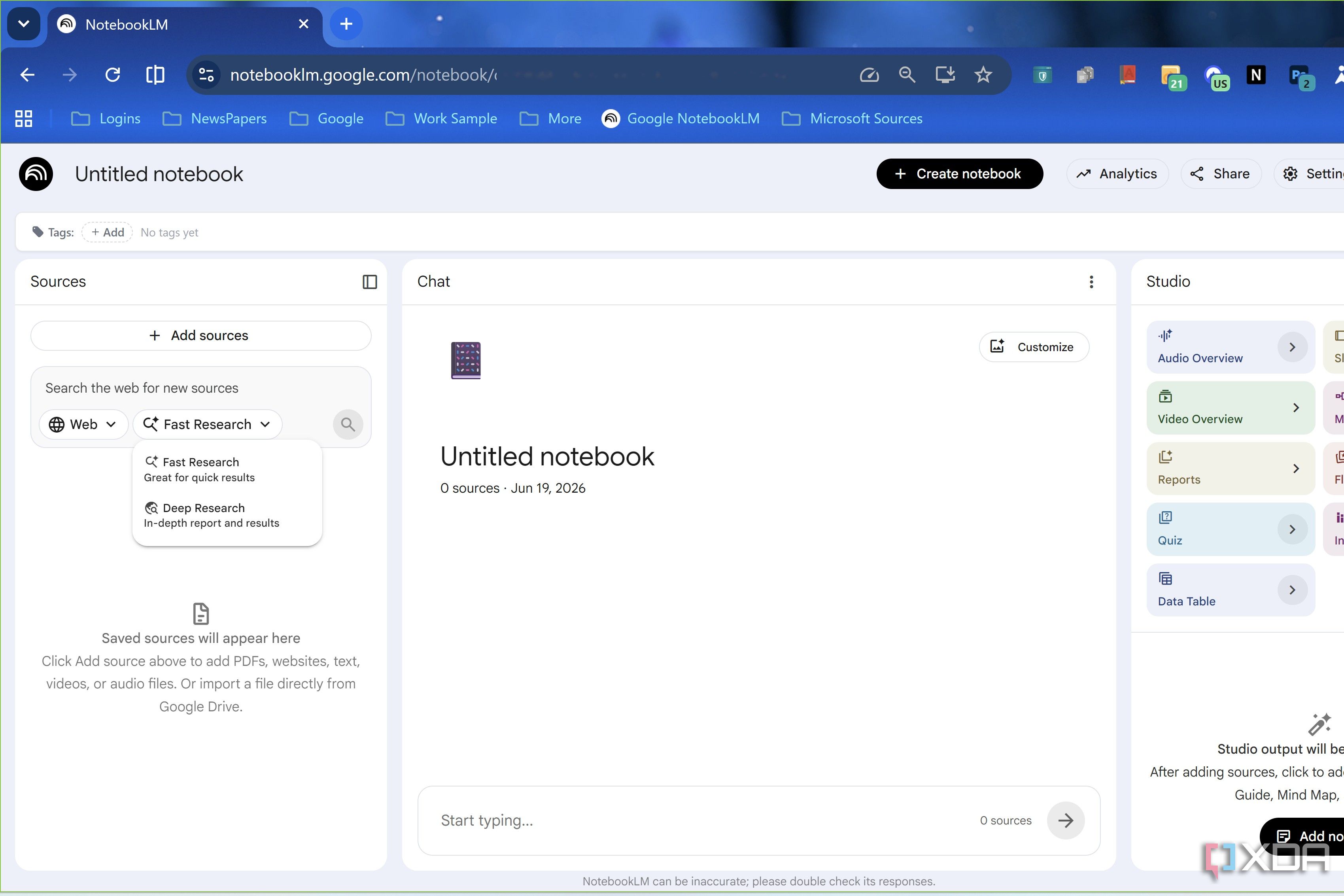 I let NotebookLM build my source list, and it found sources I missed