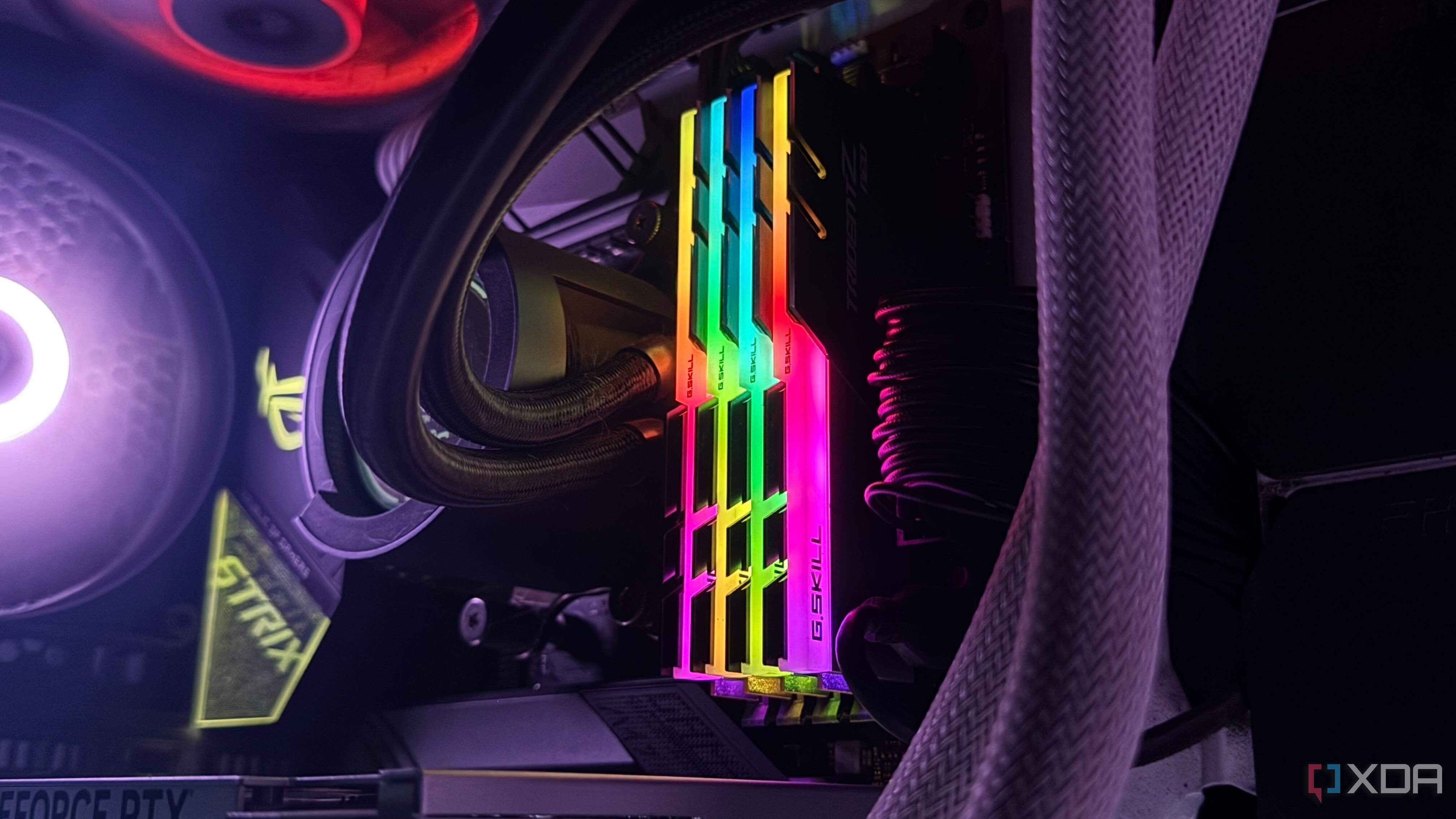 RAM kit installed on a gaming PC