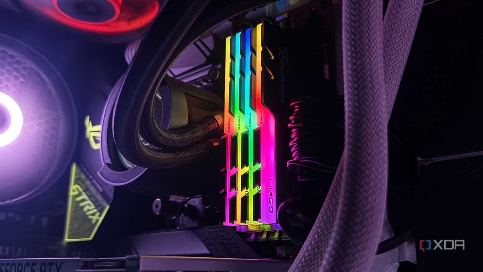 RAM kit installed on a gaming PC