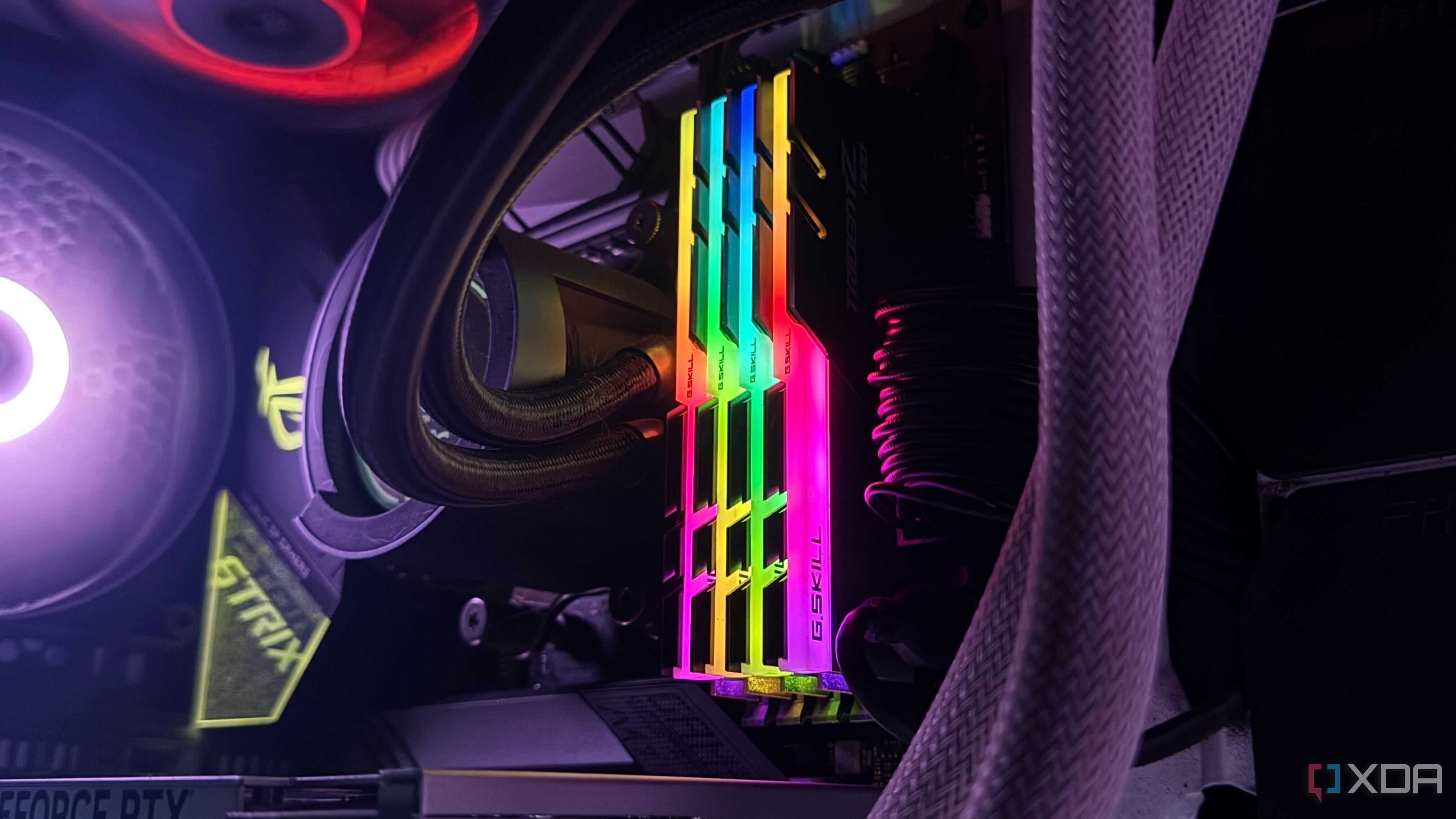 RAM kit installed on a gaming PC