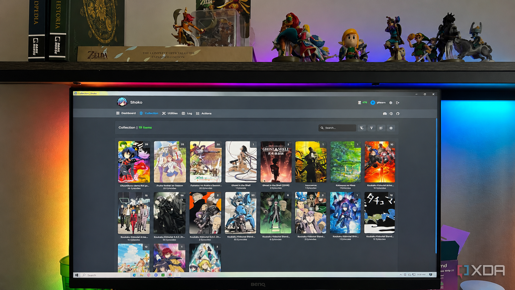 Shoko running on a monitor